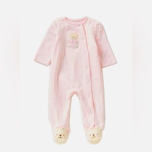 Little Me Baby Girl Pink Bear Footie 9 - 12 months